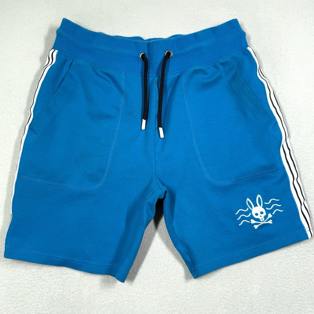 Psycho Bunny Shorts Mens Small Filcham Sweatshorts Drawstring Pockets Logo
